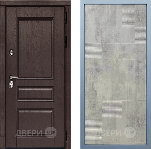 Входная металлическая Дверь Дива МД-90 Д-4 Бетон темный в Протвино