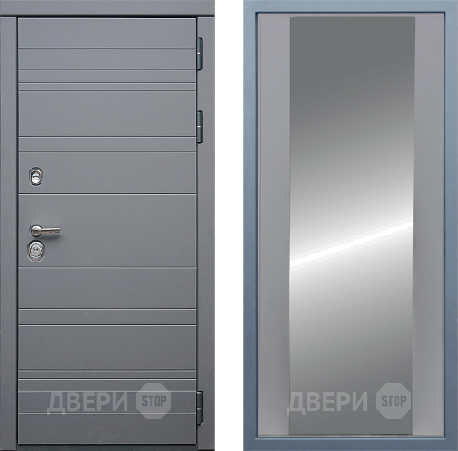 Входная металлическая Дверь Дива МД-39 Д-15 Зеркало Силк Маус в Протвино