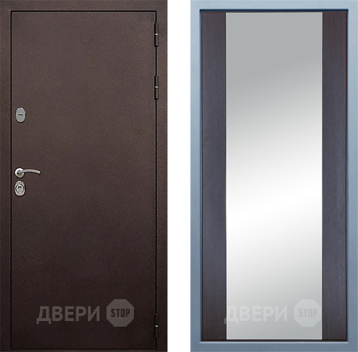 Дверь Дива МД-40 Медь Д-15 Зеркало Венге в Протвино