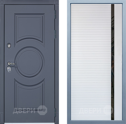 Входная металлическая Дверь Дива МХ-30 STR МХ-45 Белый матовый в Протвино