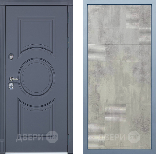 Входная металлическая Дверь Дива МХ-30 STR Д-4 Бетон темный в Протвино