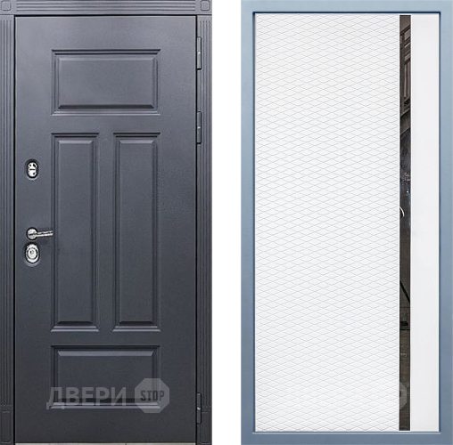 Входная металлическая Дверь Дива МХ-29 STR МХ-47 Белый матовый в Протвино