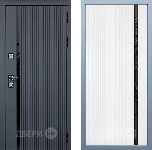 Входная металлическая Дверь Дива МХ-46 STR МХ-46 Белый матовый в Протвино