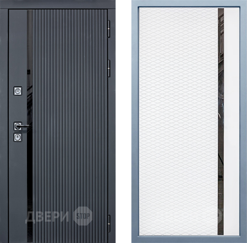 Входная металлическая Дверь Дива МХ-46 STR МХ-47 Белый матовый в Протвино