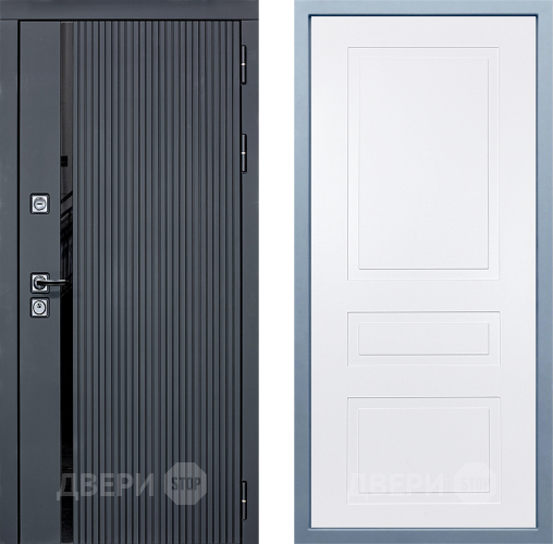Входная металлическая Дверь Дива МХ-46 STR Н-13 Белый в Протвино