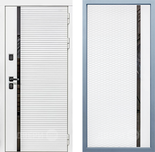 Входная металлическая Дверь Дива МХ-45 Белая STR МХ-47 Белый матовый в Протвино