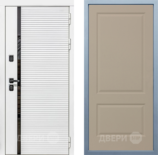 Входная металлическая Дверь Дива МХ-45 Белая STR Д-7 Шампань в Протвино