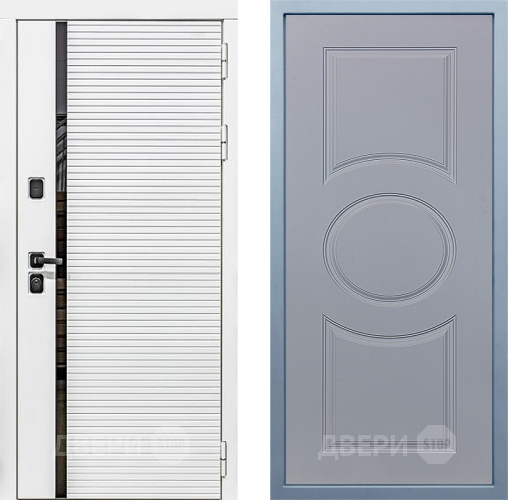 Входная металлическая Дверь Дива МХ-45 Белая STR Д-8 Силк Маус в Протвино