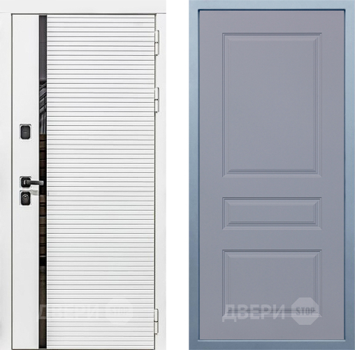 Входная металлическая Дверь Дива МХ-45 Белая STR Д-13 Силк Маус в Протвино