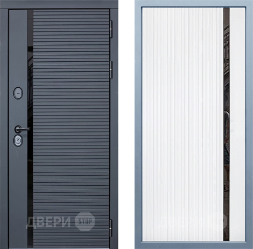 Входная металлическая Дверь Дива МХ-45 STR МХ-46 Белый матовый в Протвино