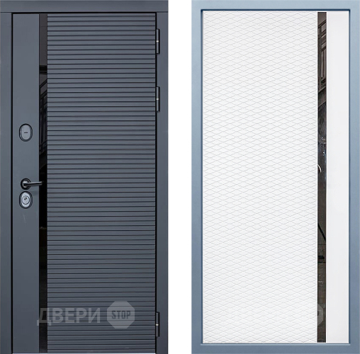 Входная металлическая Дверь Дива МХ-45 STR МХ-47 Белый матовый в Протвино