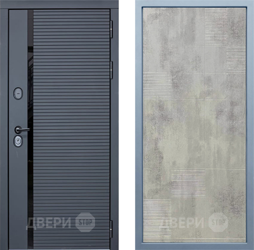 Входная металлическая Дверь Дива МХ-45 STR Д-4 Бетон темный в Протвино