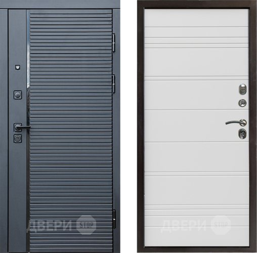 Входная металлическая Дверь Престиж Черная Линия Line Белый в Протвино