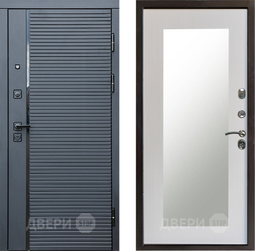 Дверь Престиж Черная Линия Зеркло Пастораль Лиственница белая в Протвино