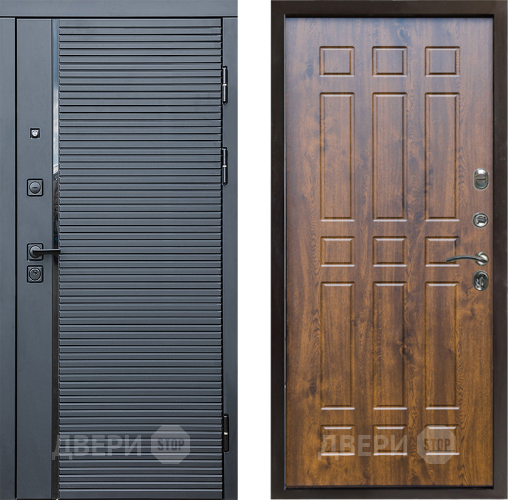 Входная металлическая Дверь Престиж Черная Линия Спарта Дуб в Протвино