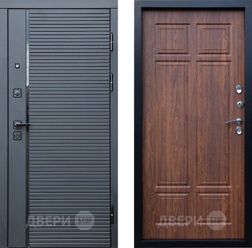 Входная металлическая Дверь Престиж Черная Линия Премиум Орех темный в Протвино