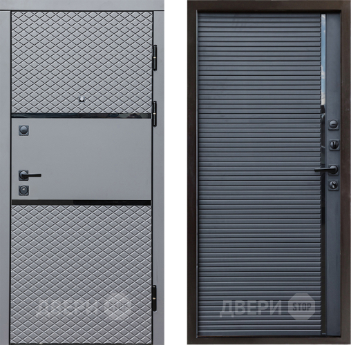 Входная металлическая Дверь Престиж Ромб Porte Черный кварц в Протвино