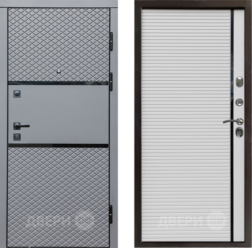 Входная металлическая Дверь Престиж Ромб Porte Белый в Протвино