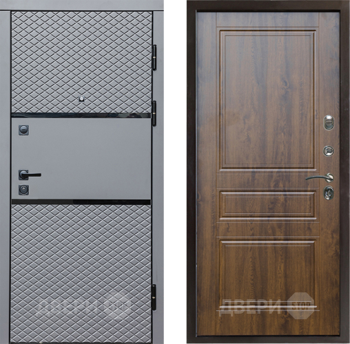 Входная металлическая Дверь Престиж Ромб Классика Дуб в Протвино