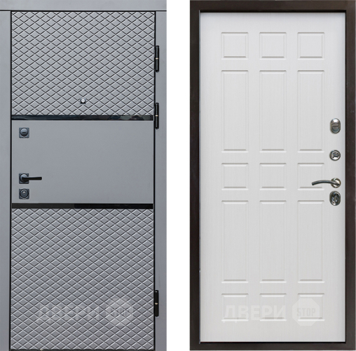 Входная металлическая Дверь Престиж Ромб Спарта Лиственница белая в Протвино