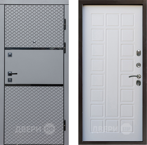 Входная металлическая Дверь Престиж Ромб Престиж Белое дерево в Протвино