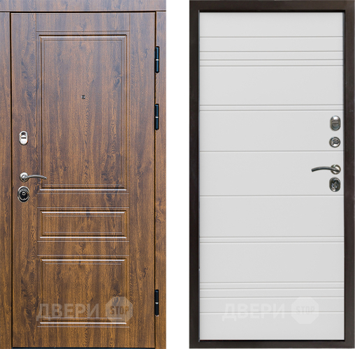 Входная металлическая Дверь Престиж Классика Дуб Line Белый в Протвино