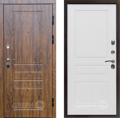 Входная металлическая Дверь Престиж Классика Дуб Классика Белое дерево в Протвино