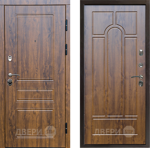 Входная металлическая Дверь Престиж Классика Дуб Арка Дуб в Протвино