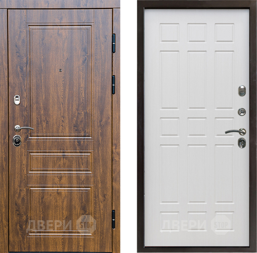 Входная металлическая Дверь Престиж Классика Дуб Спарта Лиственница белая в Протвино