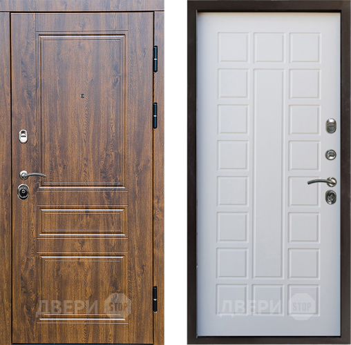 Входная металлическая Дверь Престиж Классика Дуб Престиж Белое дерево в Протвино