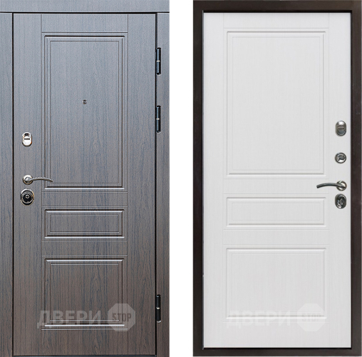 Входная металлическая Дверь Престиж Классика Венге Классика Белое дерево в Протвино