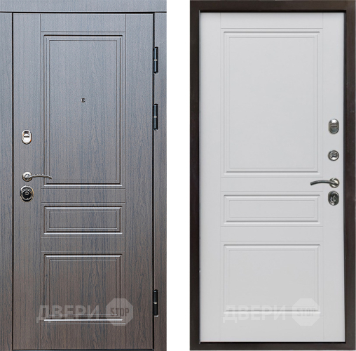 Входная металлическая Дверь Престиж Классика Венге Классика Белый матовый в Протвино