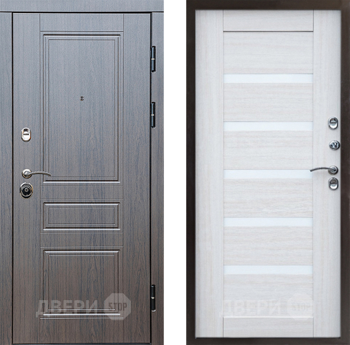 Входная металлическая Дверь Престиж Классика Венге Царга Лиственница белая в Протвино