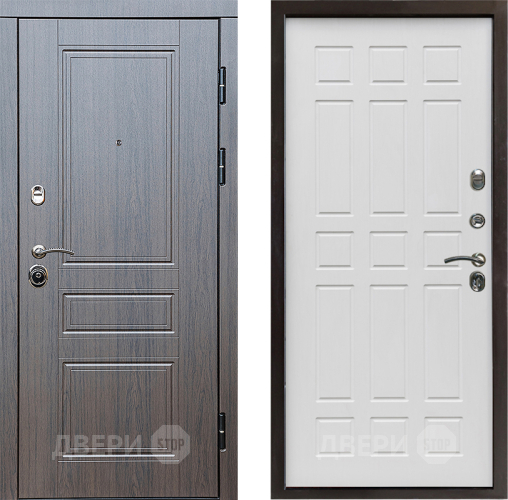 Входная металлическая Дверь Престиж Классика Венге Спарта Белое дерево в Протвино