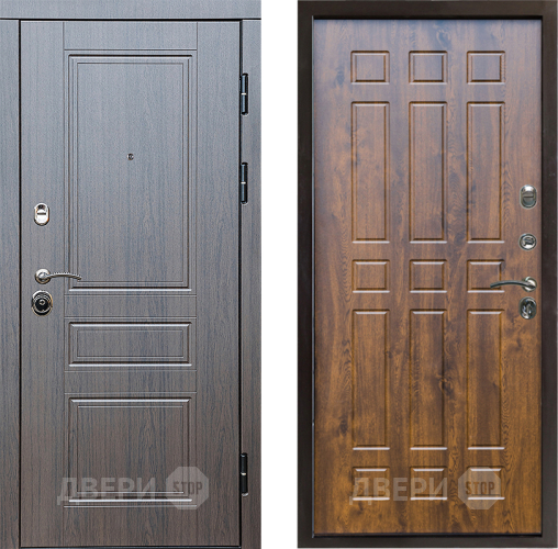 Входная металлическая Дверь Престиж Классика Венге Спарта Дуб в Протвино