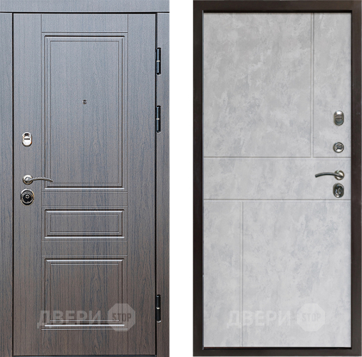 Входная металлическая Дверь Престиж Классика Венге Горизонт Бетон светлый в Протвино