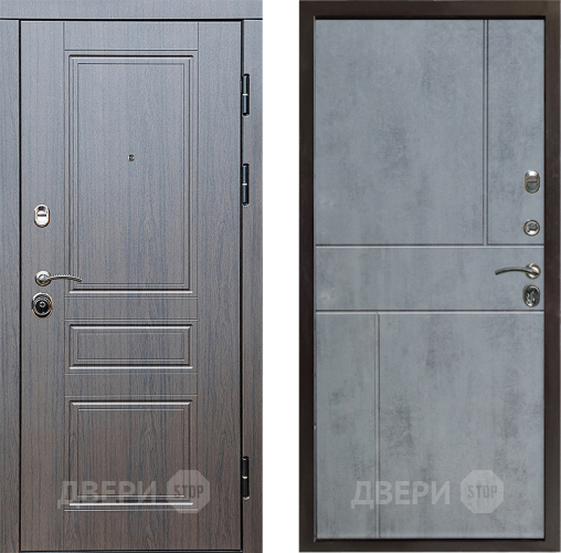 Входная металлическая Дверь Престиж Классика Венге Горизонт Бетон темный в Протвино