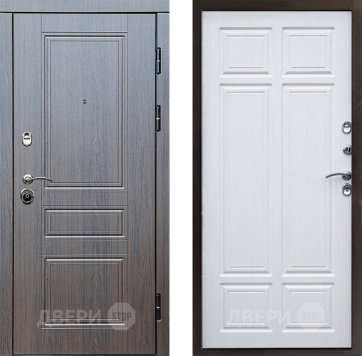 Входная металлическая Дверь Престиж Классика Венге Премиум Лиственница белая в Протвино