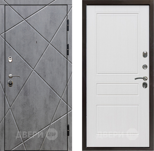 Входная металлическая Дверь Престиж Лучи Классика Белое дерево в Протвино