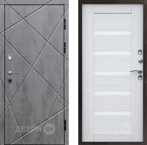 Входная металлическая Дверь Престиж Лучи Царга Лиственница белая в Протвино