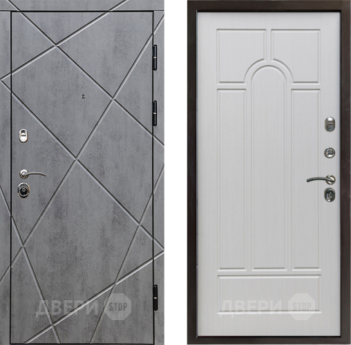 Входная металлическая Дверь Престиж Лучи Арка Лиственница белая в Протвино