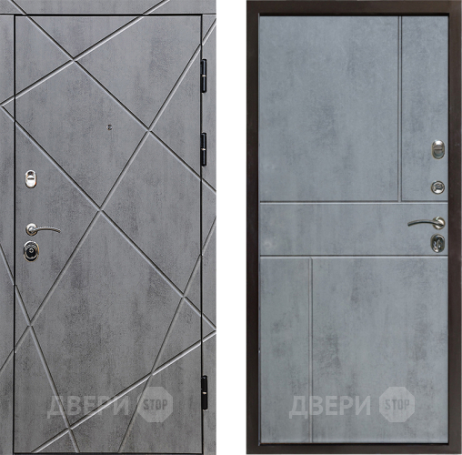 Входная металлическая Дверь Престиж Лучи Горизонт Бетон темный в Протвино