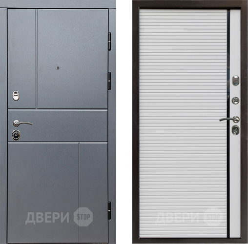 Входная металлическая Дверь Престиж Горизонт Грэй Porte Белый в Протвино