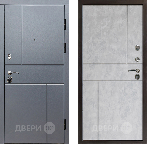 Входная металлическая Дверь Престиж Горизонт Грэй Горизонт Бетон светлый в Протвино