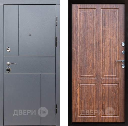 Входная металлическая Дверь Престиж Горизонт Грэй Премиум Орех светлый в Протвино