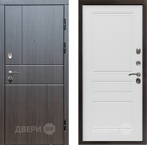 Входная металлическая Дверь Престиж Горизонт Венге Классика Лиственница белая в Протвино