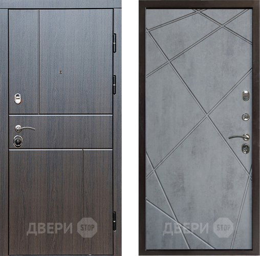 Входная металлическая Дверь Престиж Горизонт Венге Лучи Бетон темный в Протвино