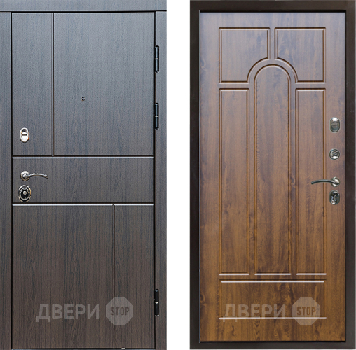 Входная металлическая Дверь Престиж Горизонт Венге Арка Дуб в Протвино