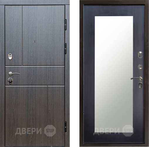 Входная металлическая Дверь Престиж Горизонт Венге Зеркло Пастораль Венге в Протвино