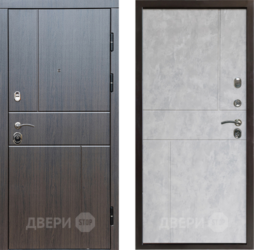 Входная металлическая Дверь Престиж Горизонт Венге Горизонт Бетон светлый в Протвино